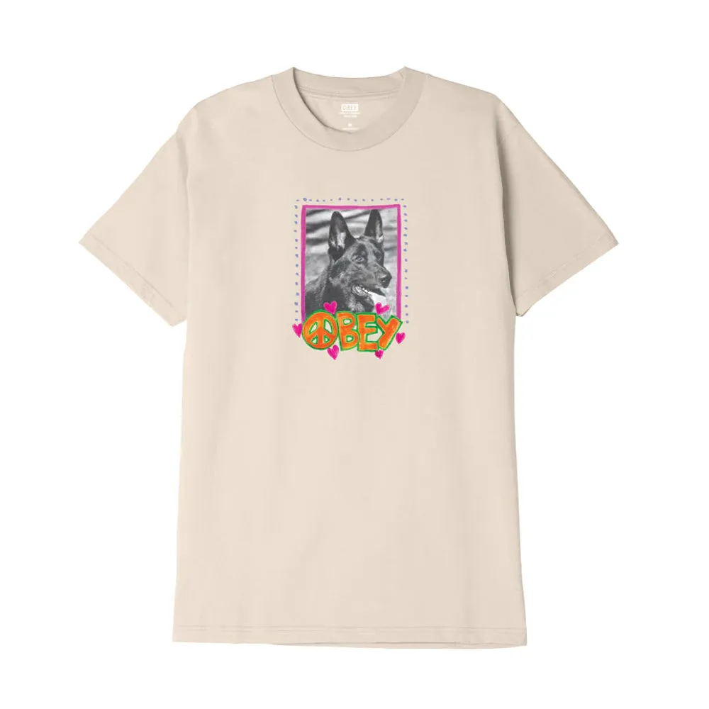 OBEY PEACE DOG TEE // CREAM