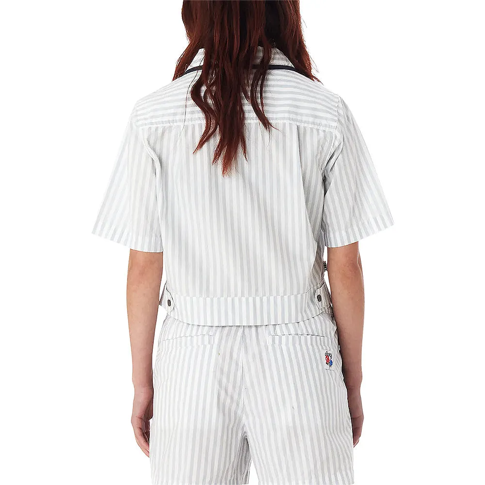 OBEY SERENA UTILITY SHIRT // GOOD GREY MULTI