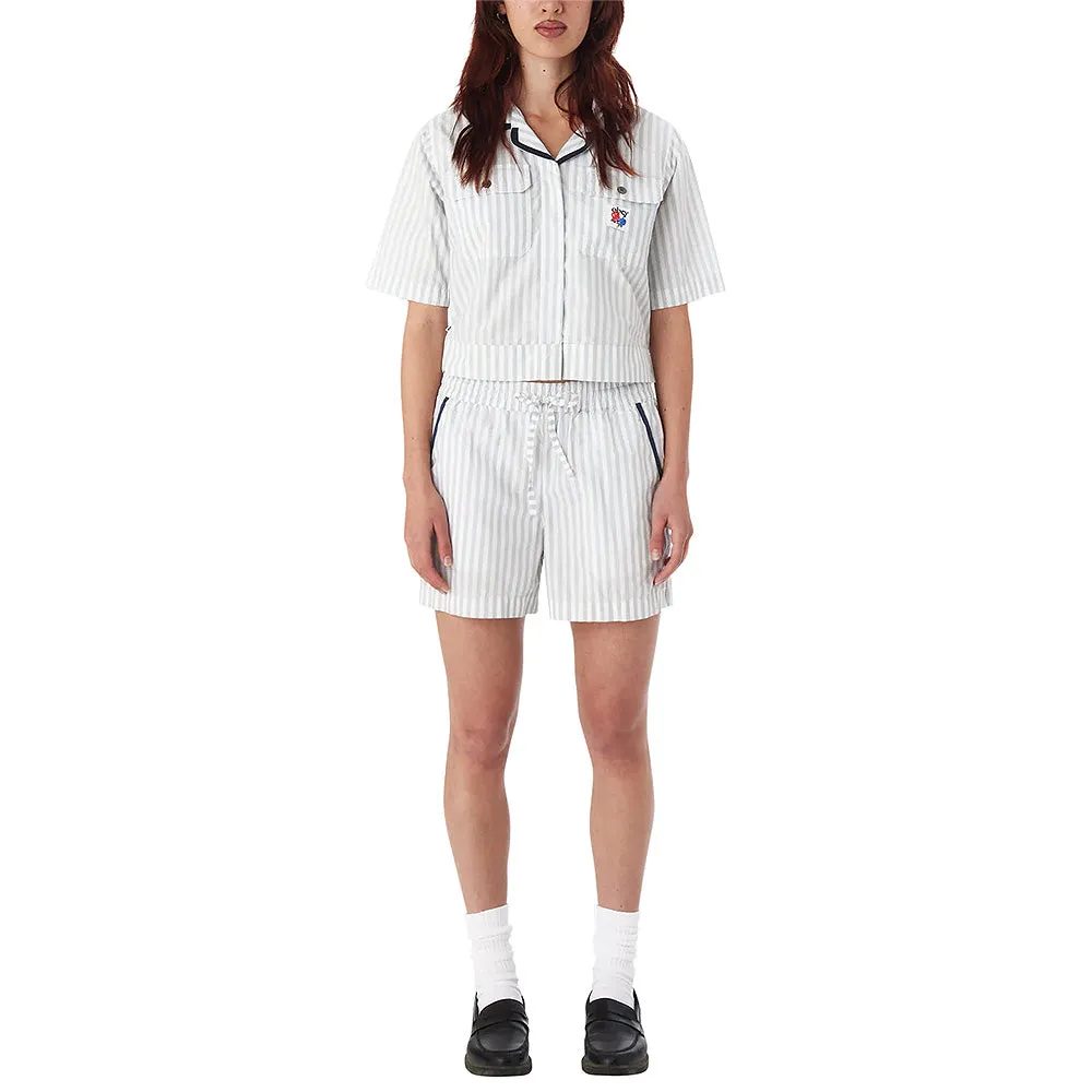 OBEY SERENA UTILITY SHIRT // GOOD GREY MULTI