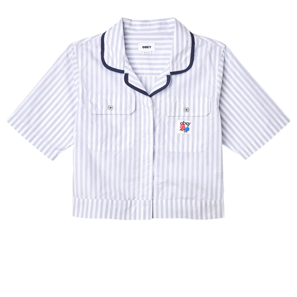 OBEY SERENA UTILITY SHIRT // GOOD GREY MULTI
