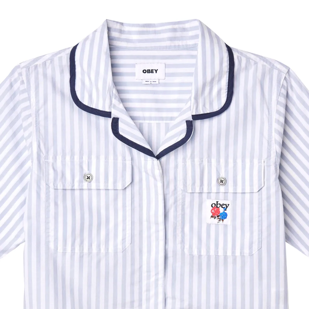 OBEY SERENA UTILITY SHIRT // GOOD GREY MULTI