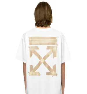 Off-White Beige Tape Arrow Tee (White)