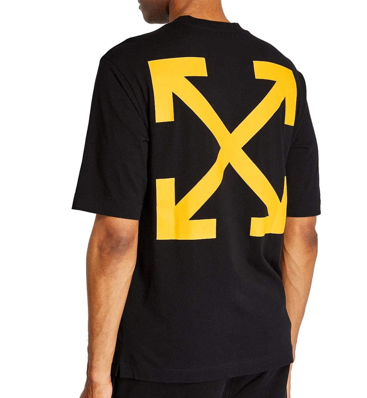 Off-White Yellow Line Caravaggio T-Shirt (Black)