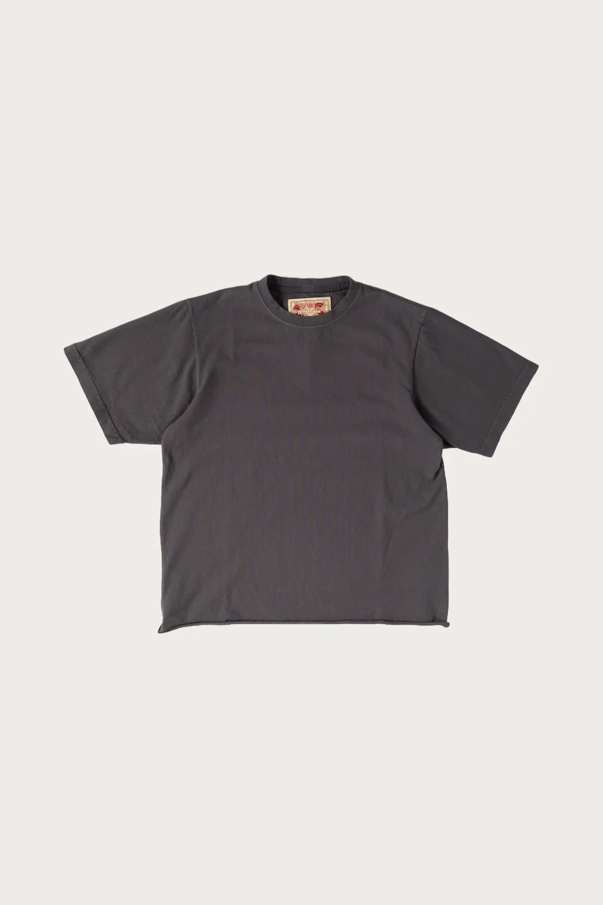 On The Farm Raw Hem Tee - Washed Black