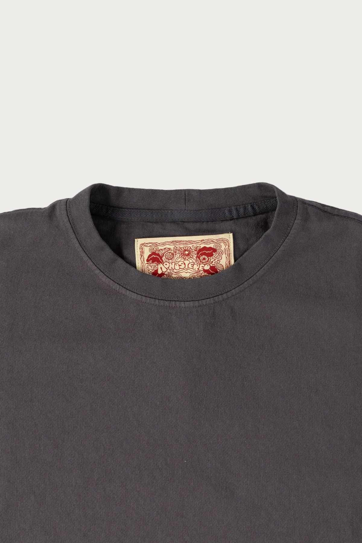 On The Farm Raw Hem Tee - Washed Black