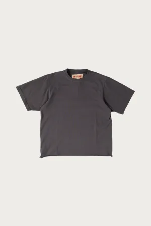 On The Farm Raw Hem Tee - Washed Black