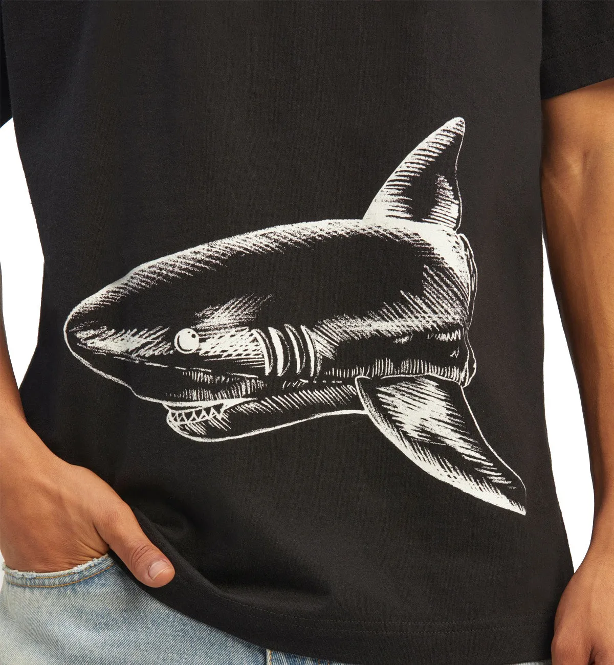 Palm Angels Broken Shark Classic T-Shirt (Black)