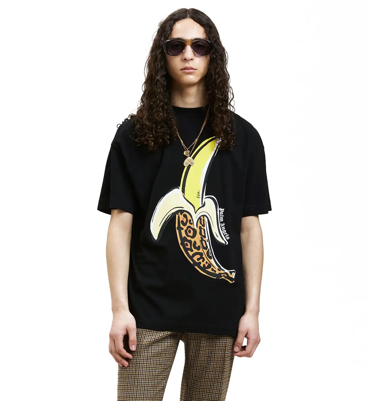 Palm Angels Leopard Banana Classic T-Shirt (Black)