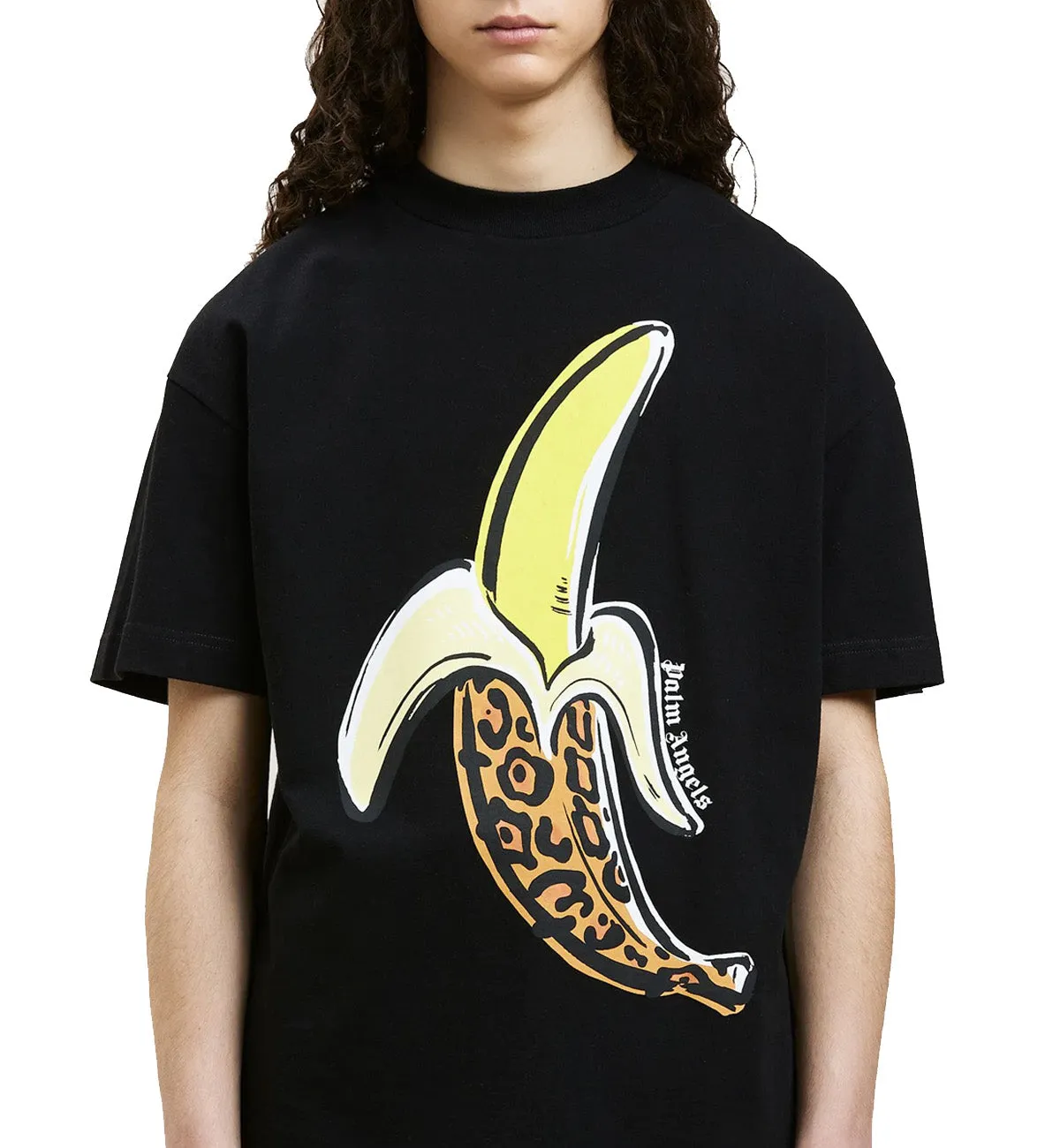 Palm Angels Leopard Banana Classic T-Shirt (Black)
