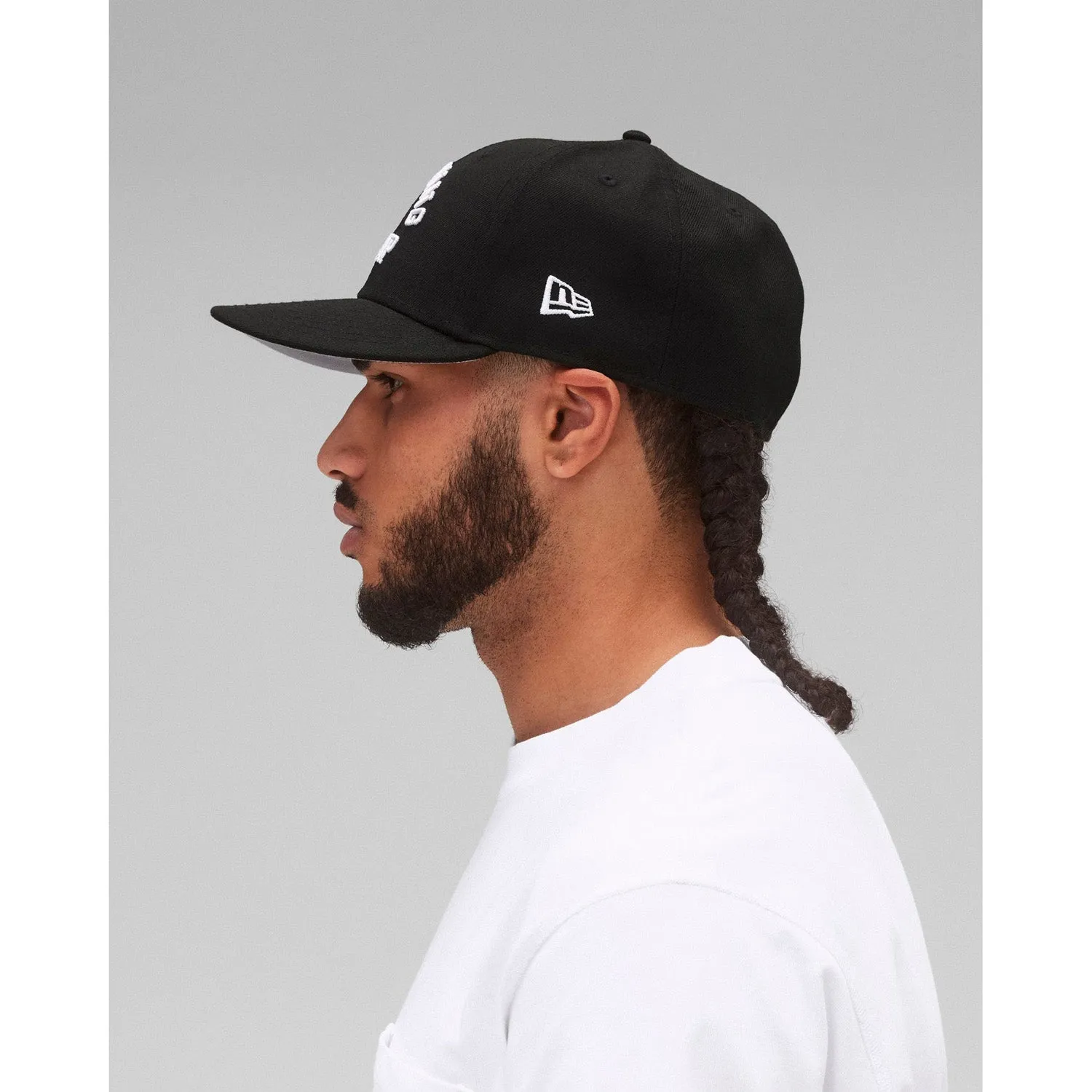 Reigning Champ Men Woven New Era Low Pro 59Fifty Arch Logo Cap Black White