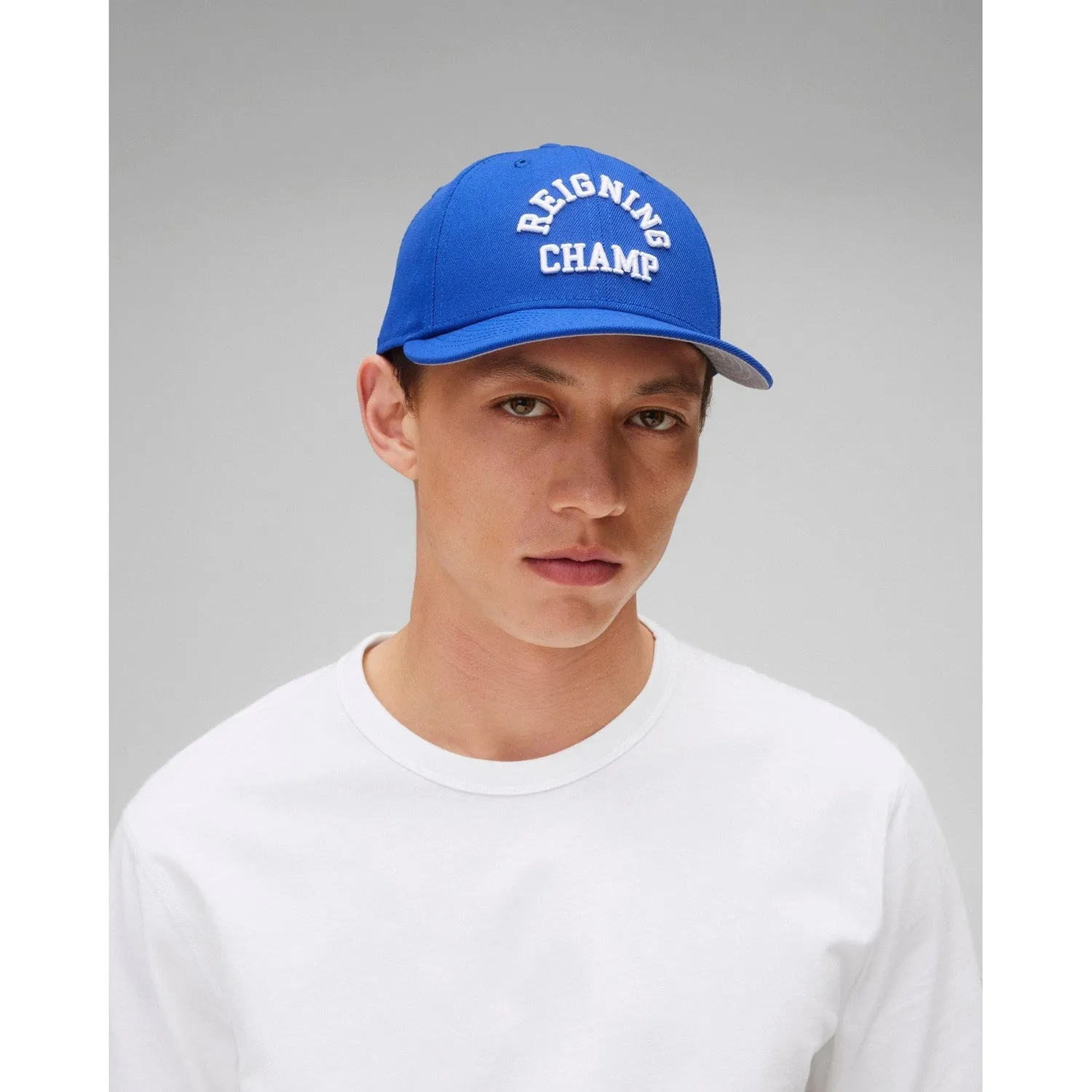 Reigning Champ Men Woven New Era Low Pro 59Fifty Arch Logo Cap Blue White
