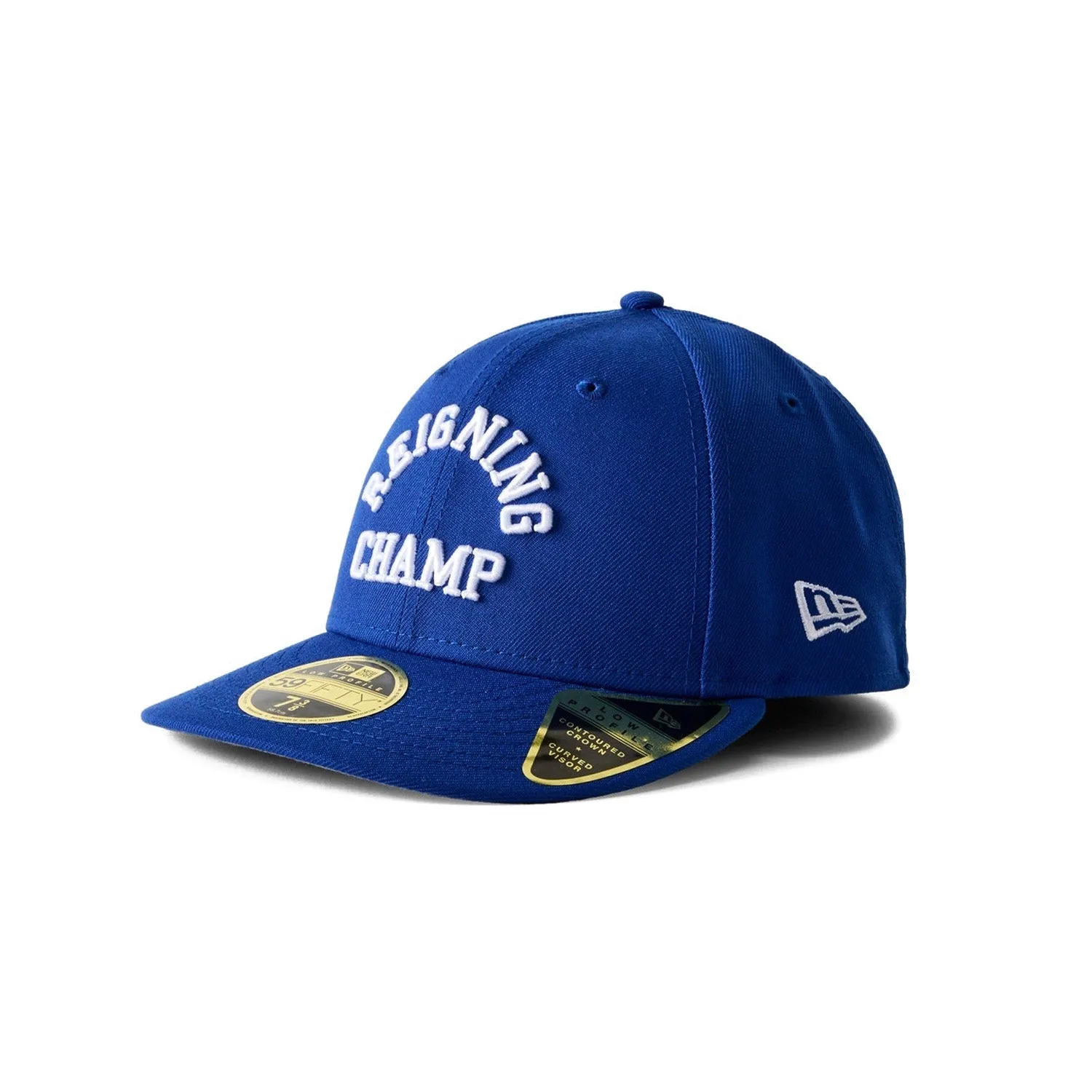 Reigning Champ Men Woven New Era Low Pro 59Fifty Arch Logo Cap Blue White