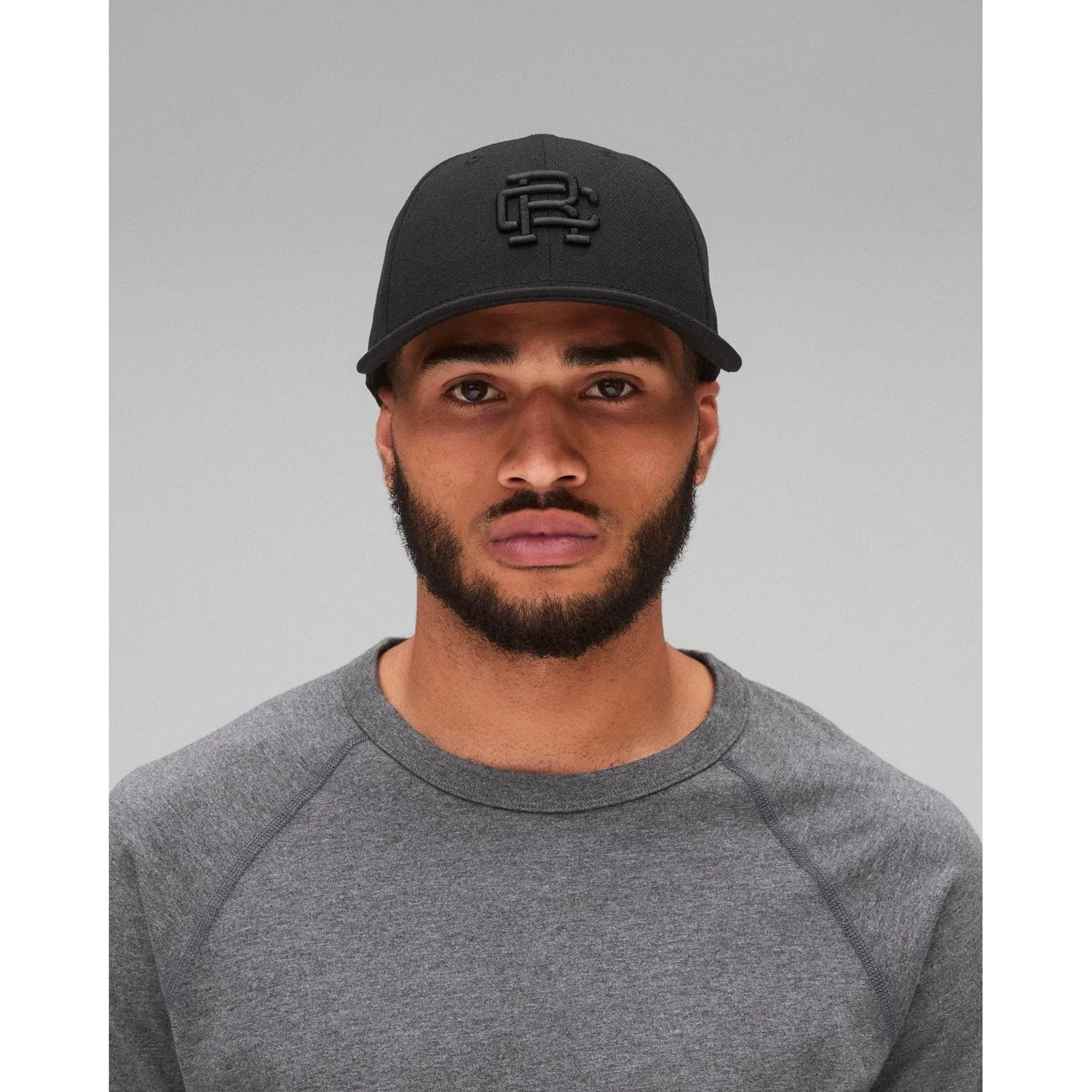 Reigning Champ Men Woven New Era Low Pro 59Fifty Monogram Cap Black
