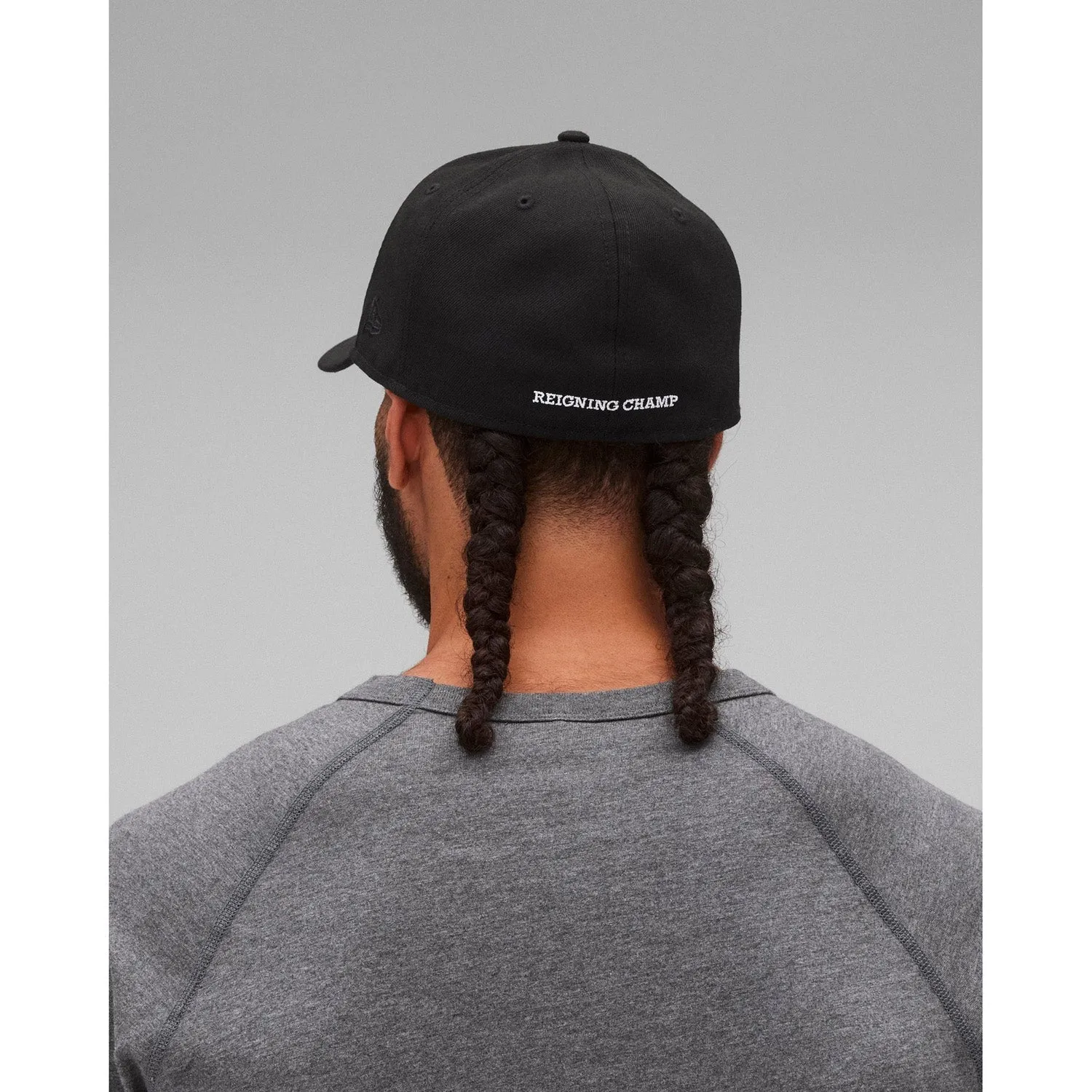 Reigning Champ Men Woven New Era Low Pro 59Fifty Monogram Cap Black