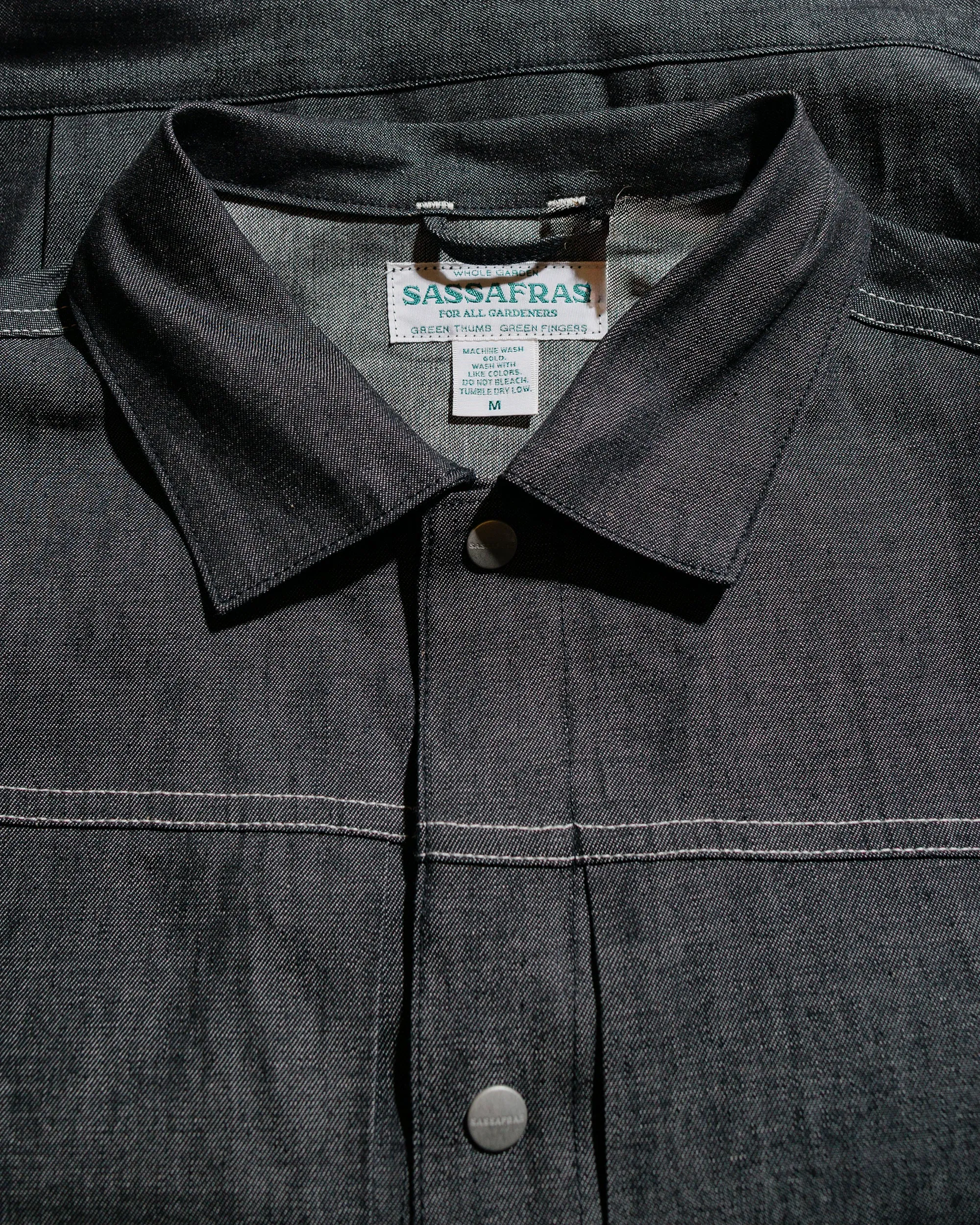 Sassafras Gardeners Jacket 8oz Military Denim Black