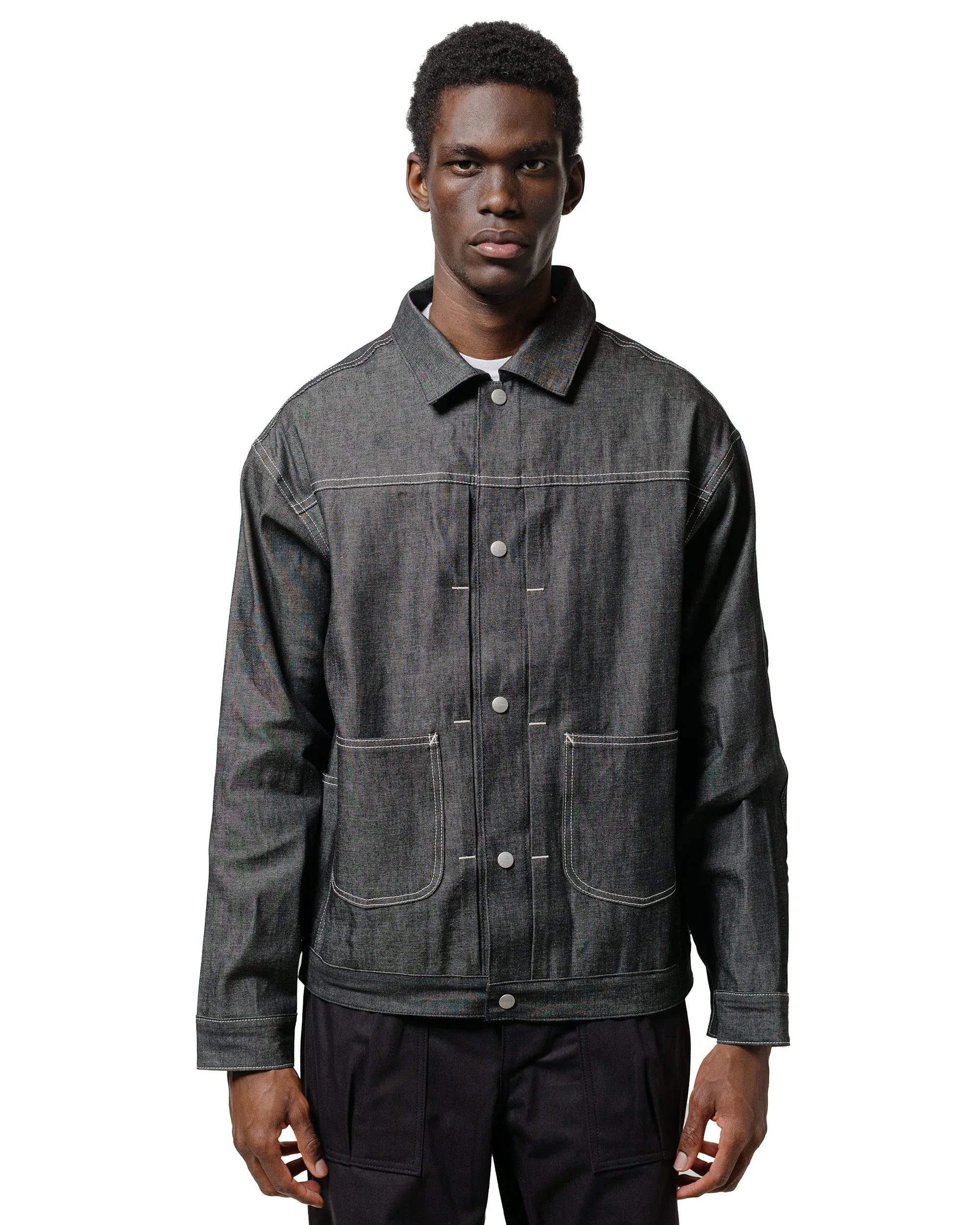 Sassafras Gardeners Jacket 8oz Military Denim Black