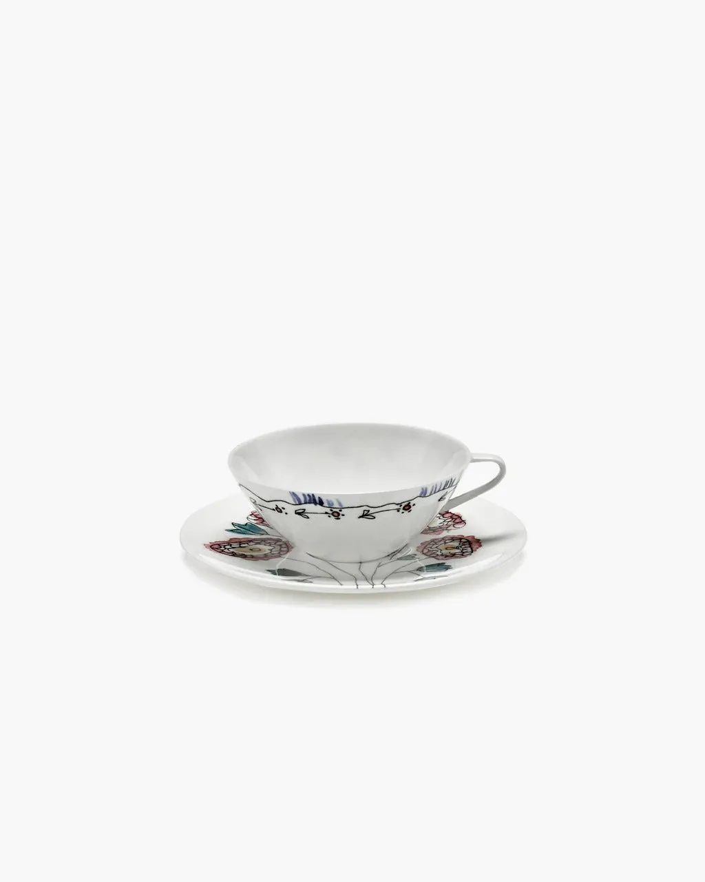 SERAX X MARNI - Coffee Cup Low Saucer Anemone Milk Mf