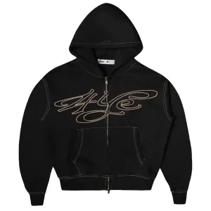 SIGNATURE ZIP HOODIE BLACK/GOLD