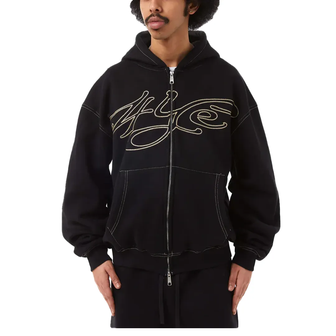 SIGNATURE ZIP HOODIE BLACK/GOLD