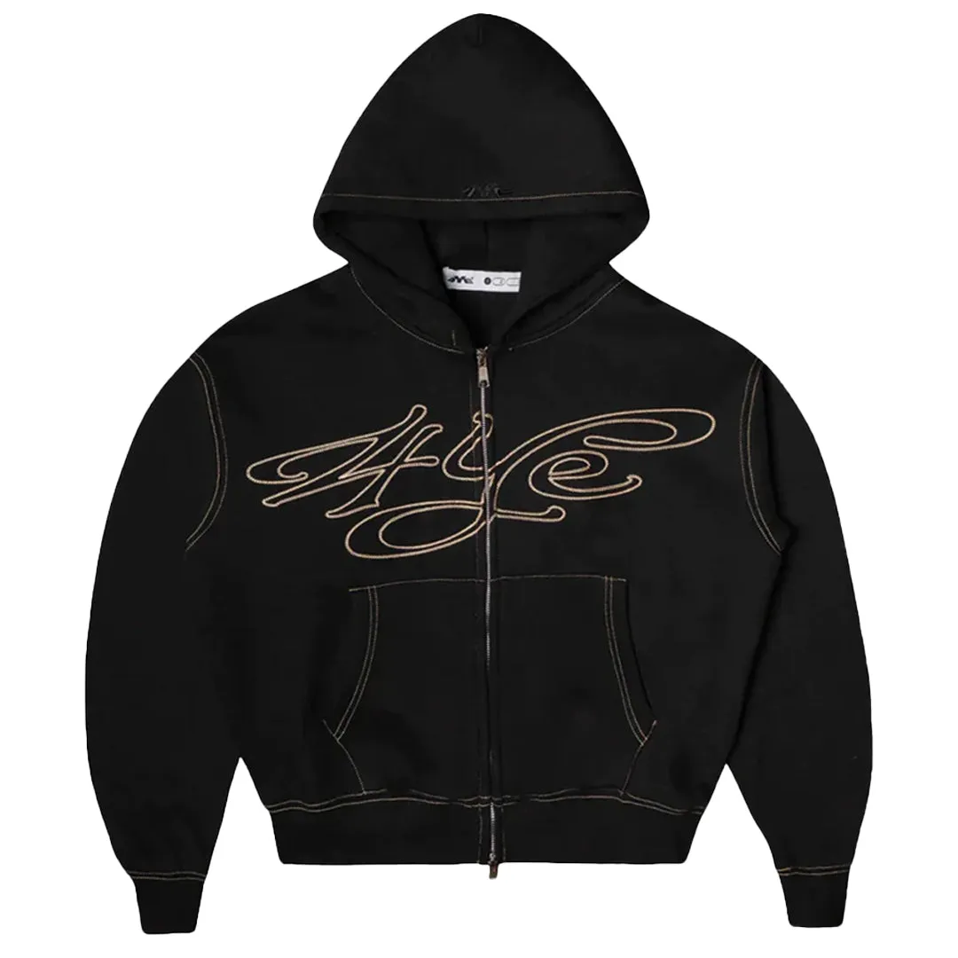 SIGNATURE ZIP HOODIE BLACK/GOLD