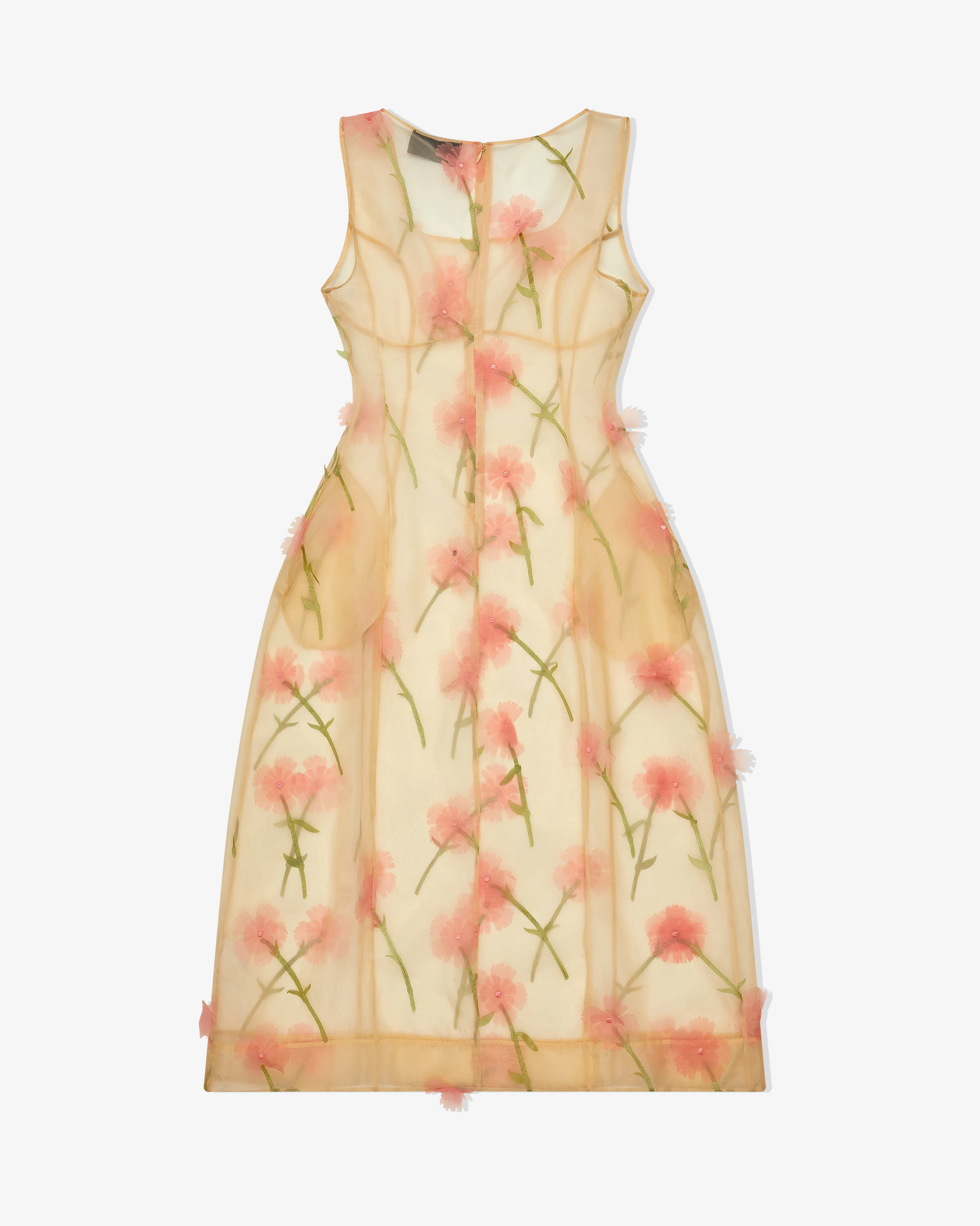 Simone Rocha - Women's Sculpted Carnation Organza Dress - (Nude)