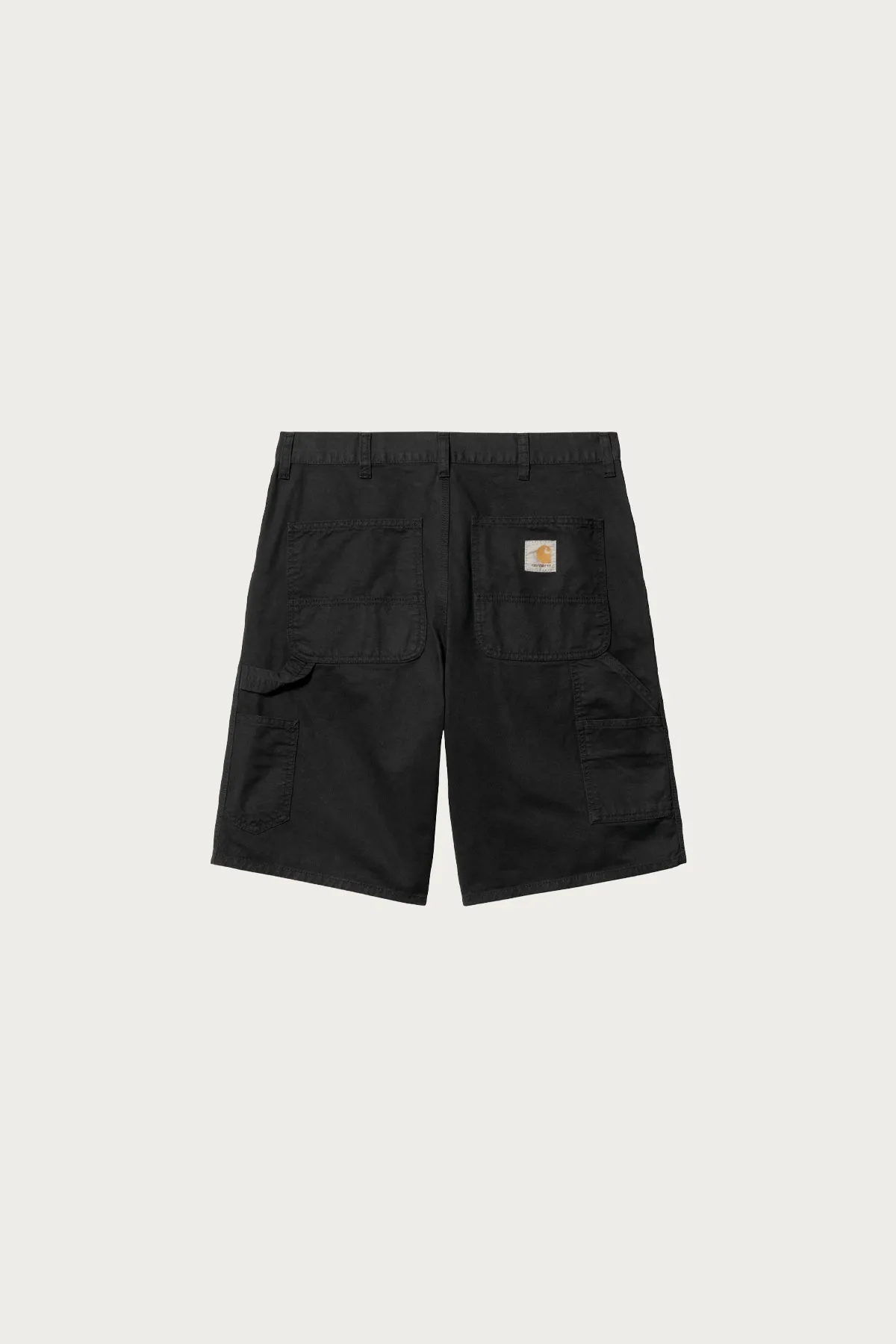 Single Knee Short - Black Garment Dyed