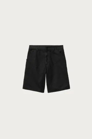 Single Knee Short - Black Garment Dyed
