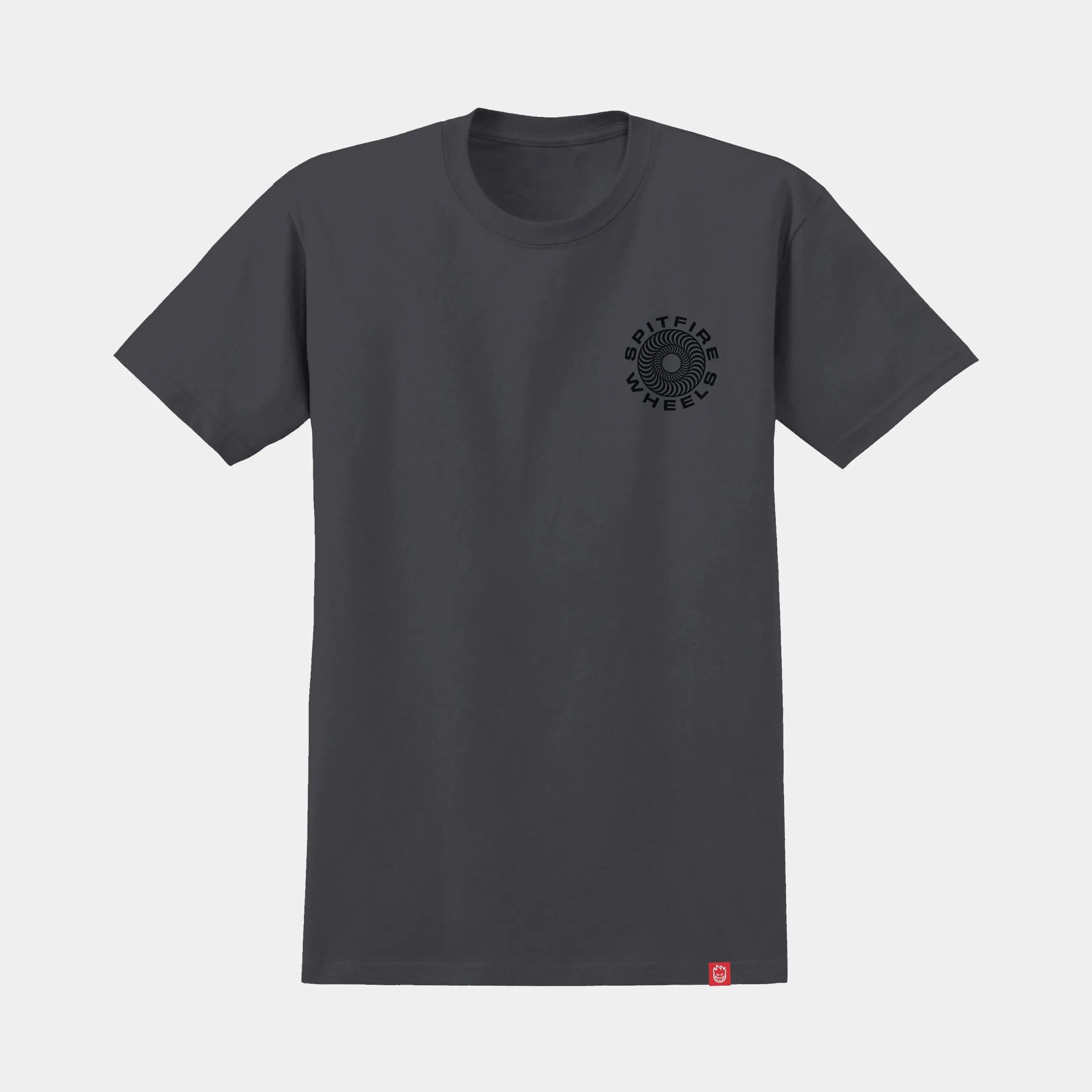 SPITFIRE CLASSIC '87 SWIRL FILL TEE - CHARCOAL/BLACK/WHITE