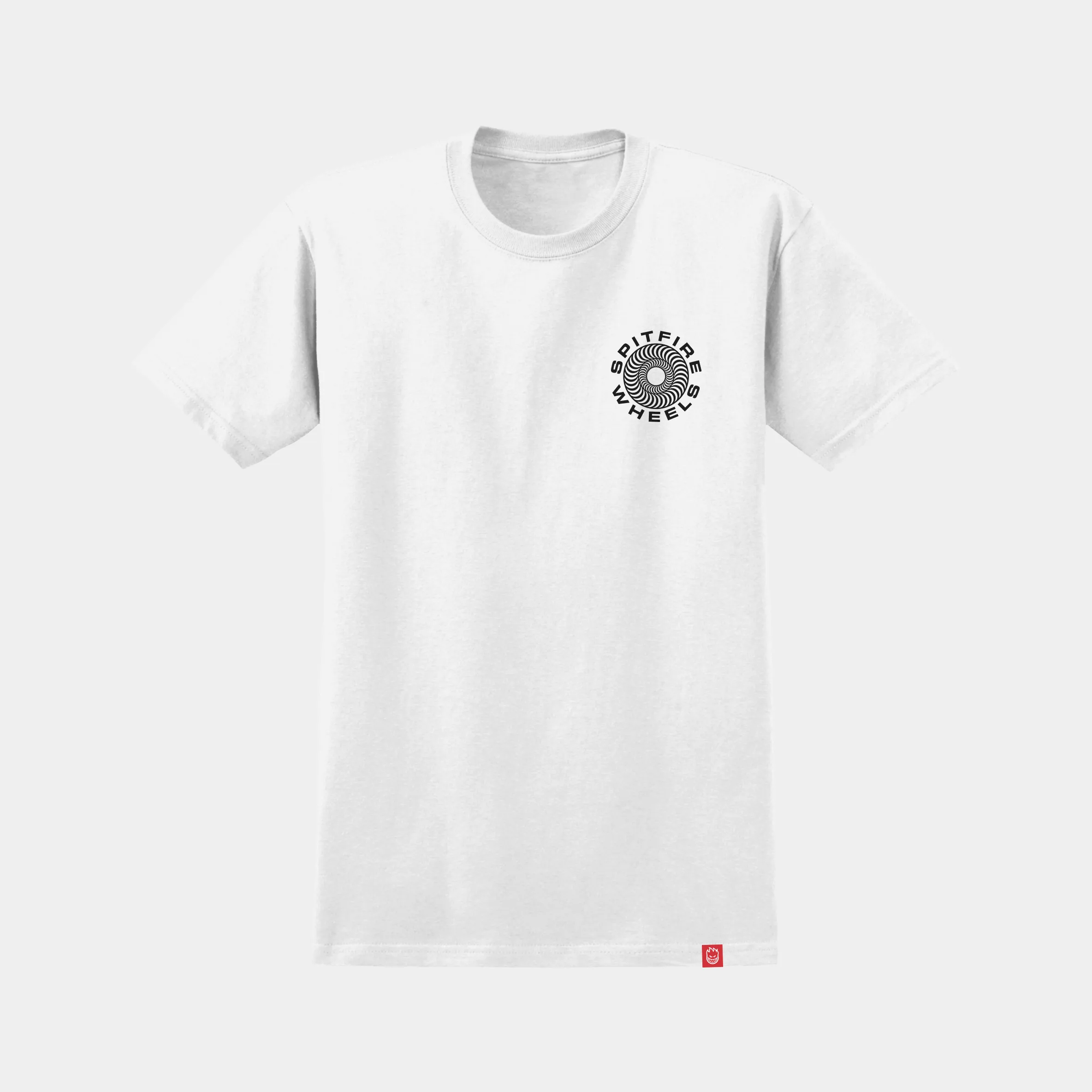 SPITFIRE CLASSIC '87 SWIRL FILL TEE - WHITE/BLACK-RED