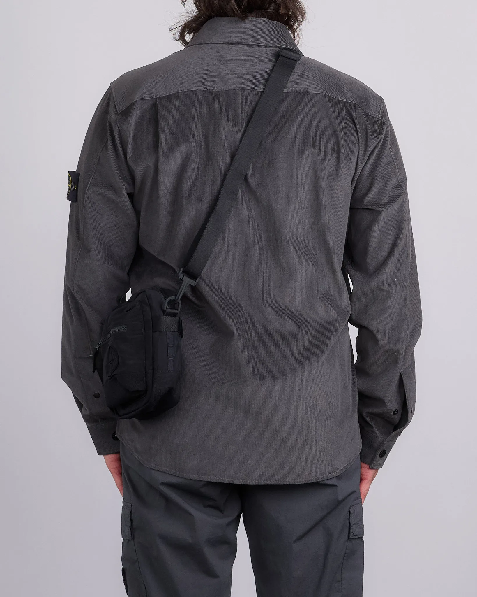 Stone Island Econyl Nylon Metal Crossbody Bag Black