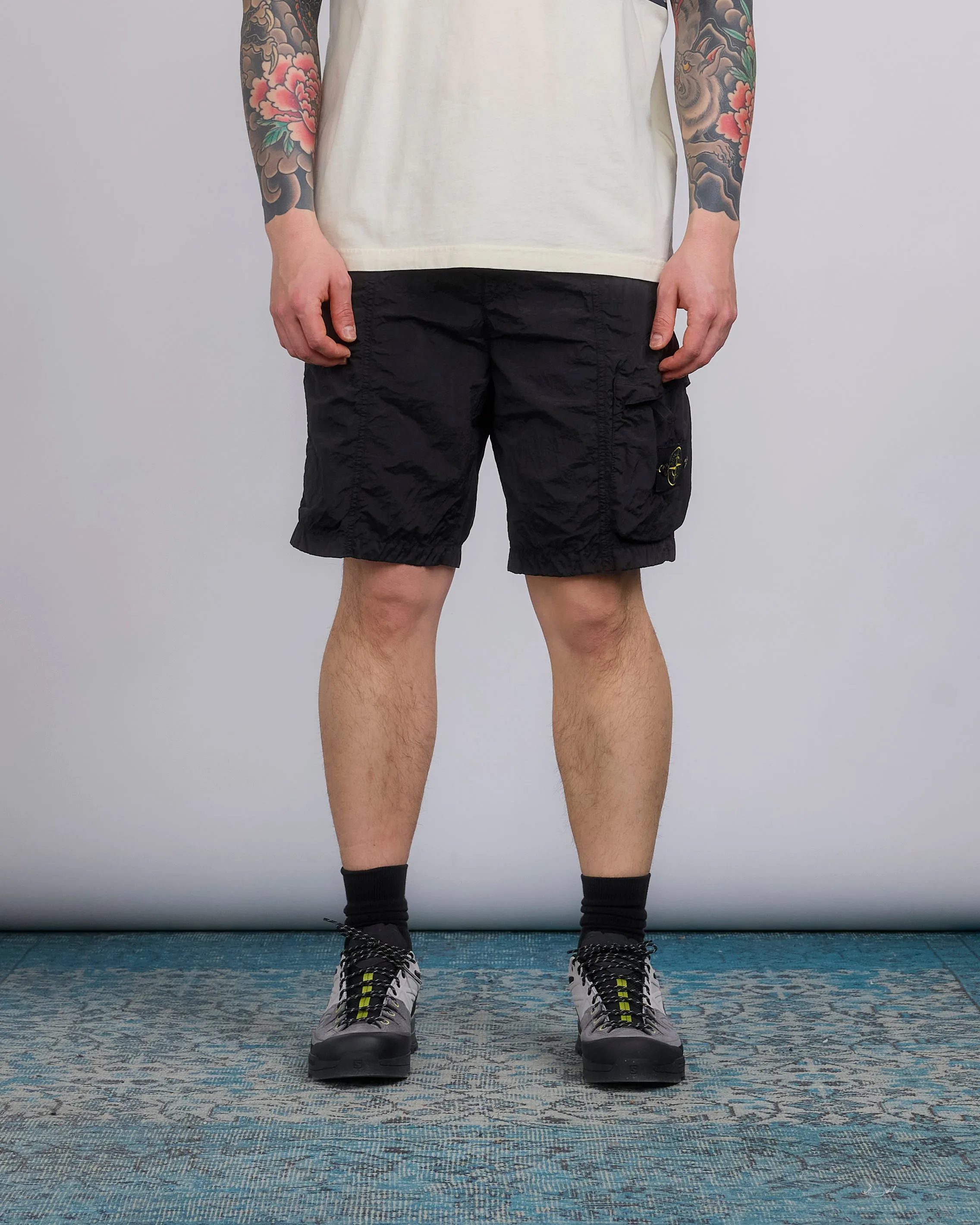 Stone Island Econyl Nylon Metal Single Cargo Short Black
