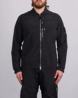 Stone Island Nylon Metal Econyl Zip Shirt Jacket Black