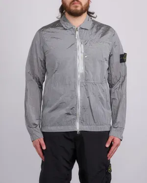 Stone Island Nylon Metal Econyl Zip Shirt Jacket  Pearl Grey