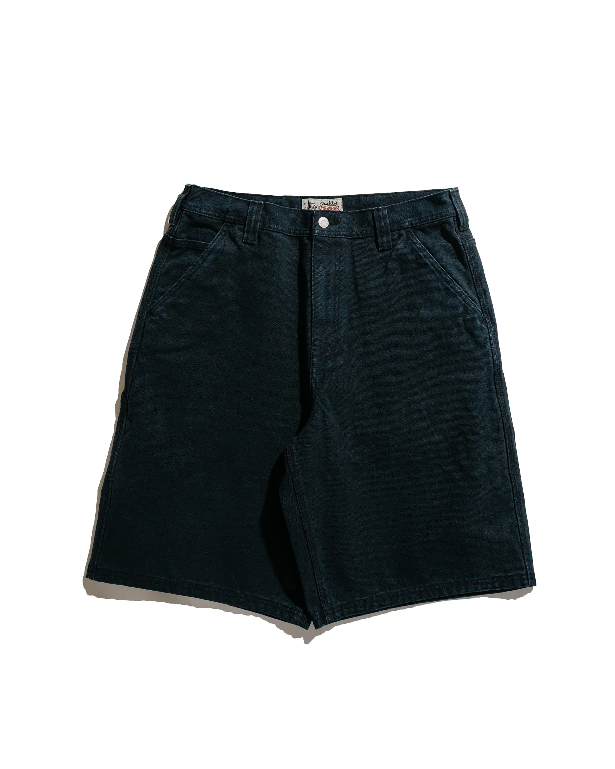 Stssy Work Short Washed Canvas Black