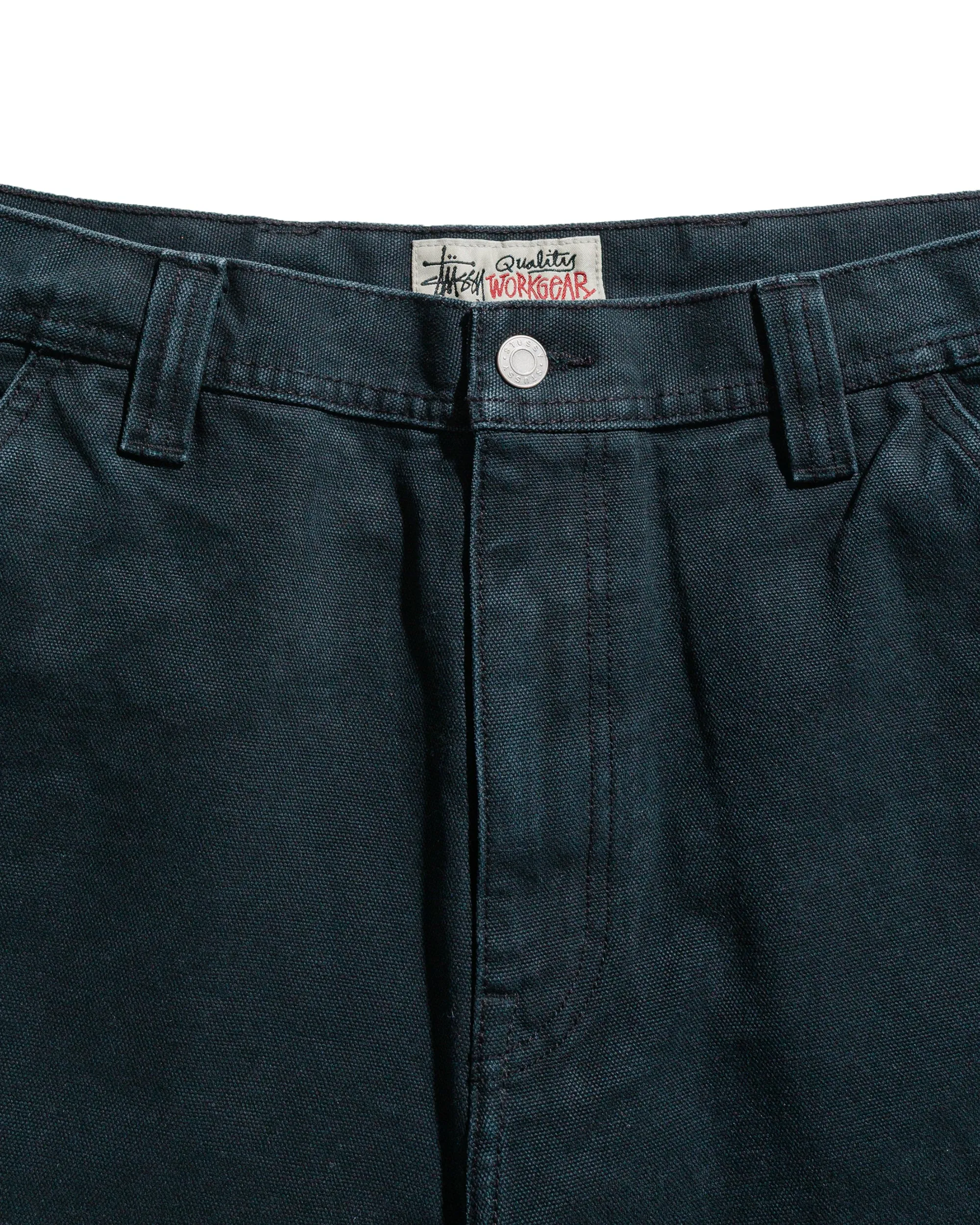 Stssy Work Short Washed Canvas Black