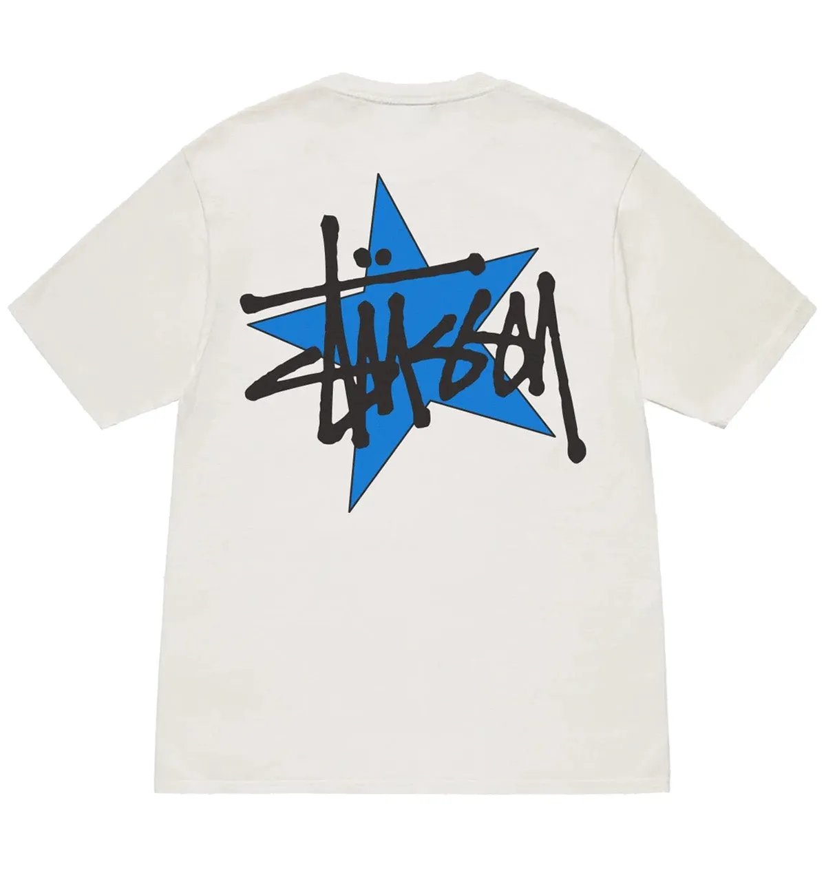 Stussy Blue Star Tee Pigment Dyed (White)
