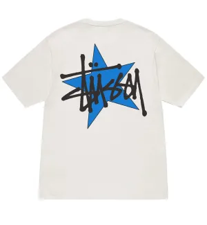 Stussy Blue Star Tee Pigment Dyed (White)