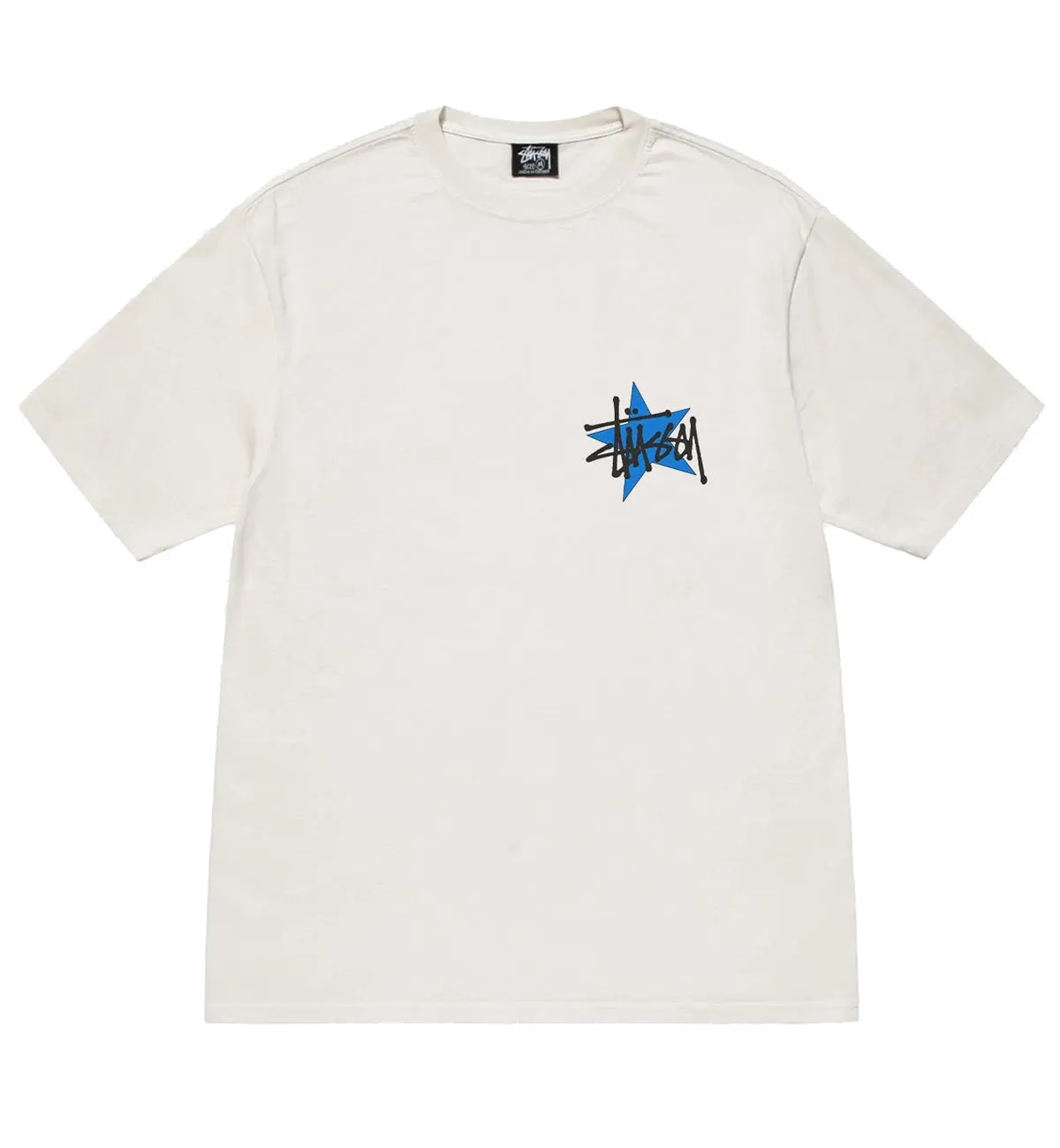 Stussy Blue Star Tee Pigment Dyed (White)