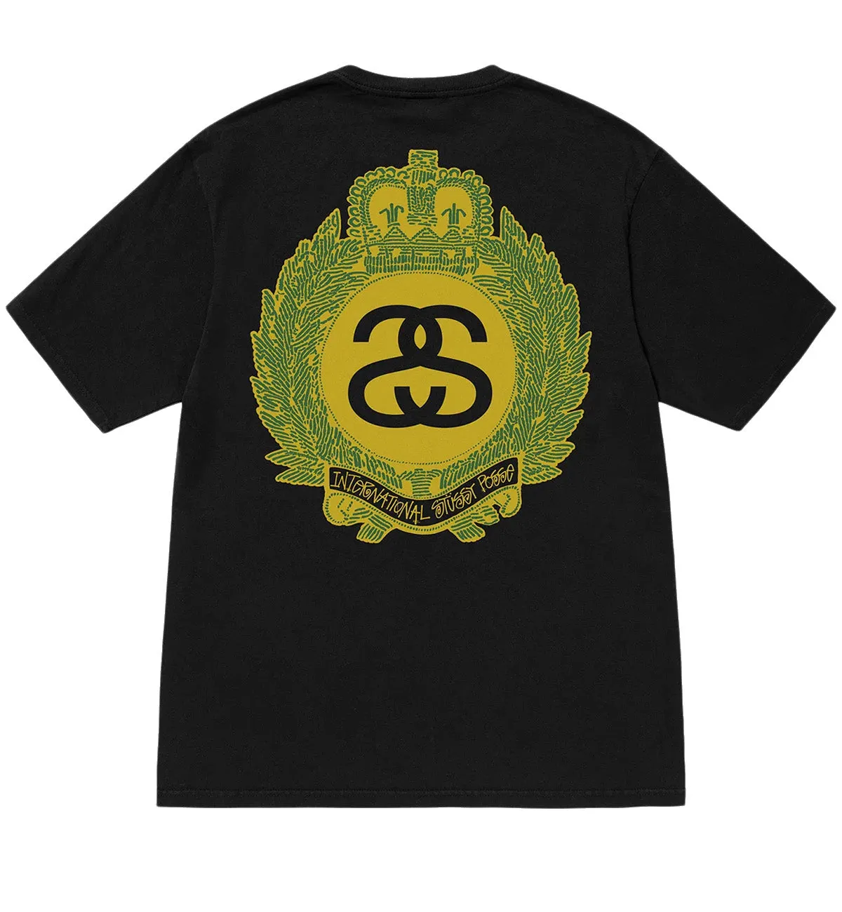 Stussy Crown Wreath Pigment Dyed Tee (Black)