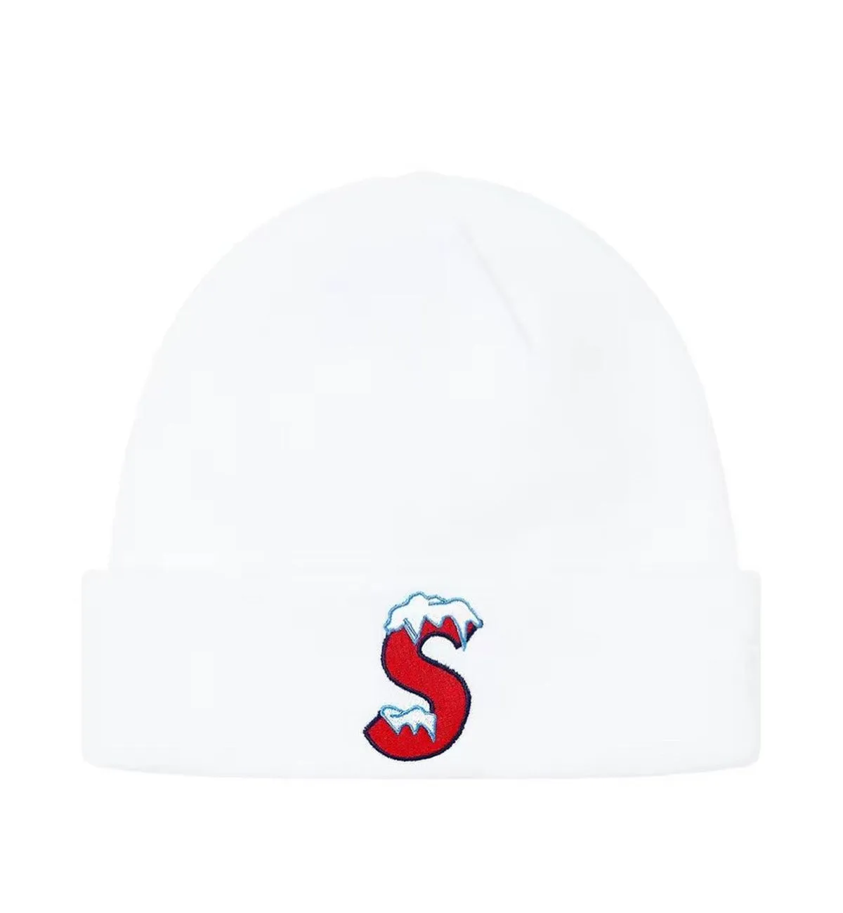 Supreme x New Era S Wording Beanie (White)
