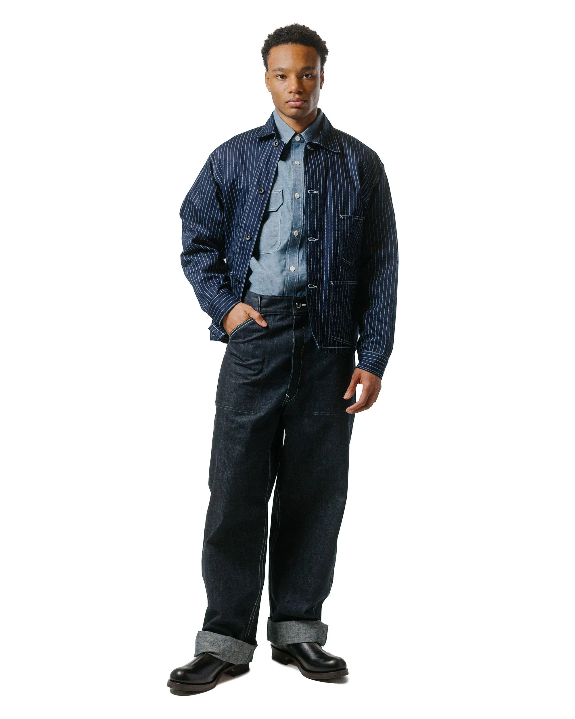 The Real McCoy's MP24005 WWII Denim Work Trousers Indigo