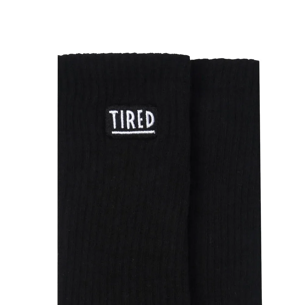 TIRED OG LOGO CREW SOCK 3 PACK // BLACK