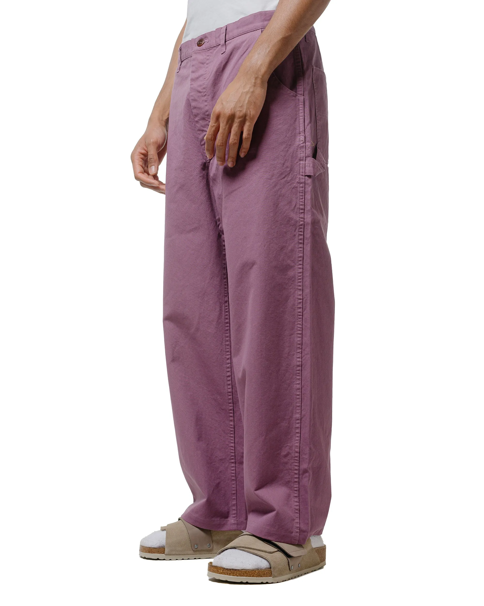 ts(s) Painter Pants Garment Dye Double Twisted Cotton Canvas Cloth Lilac