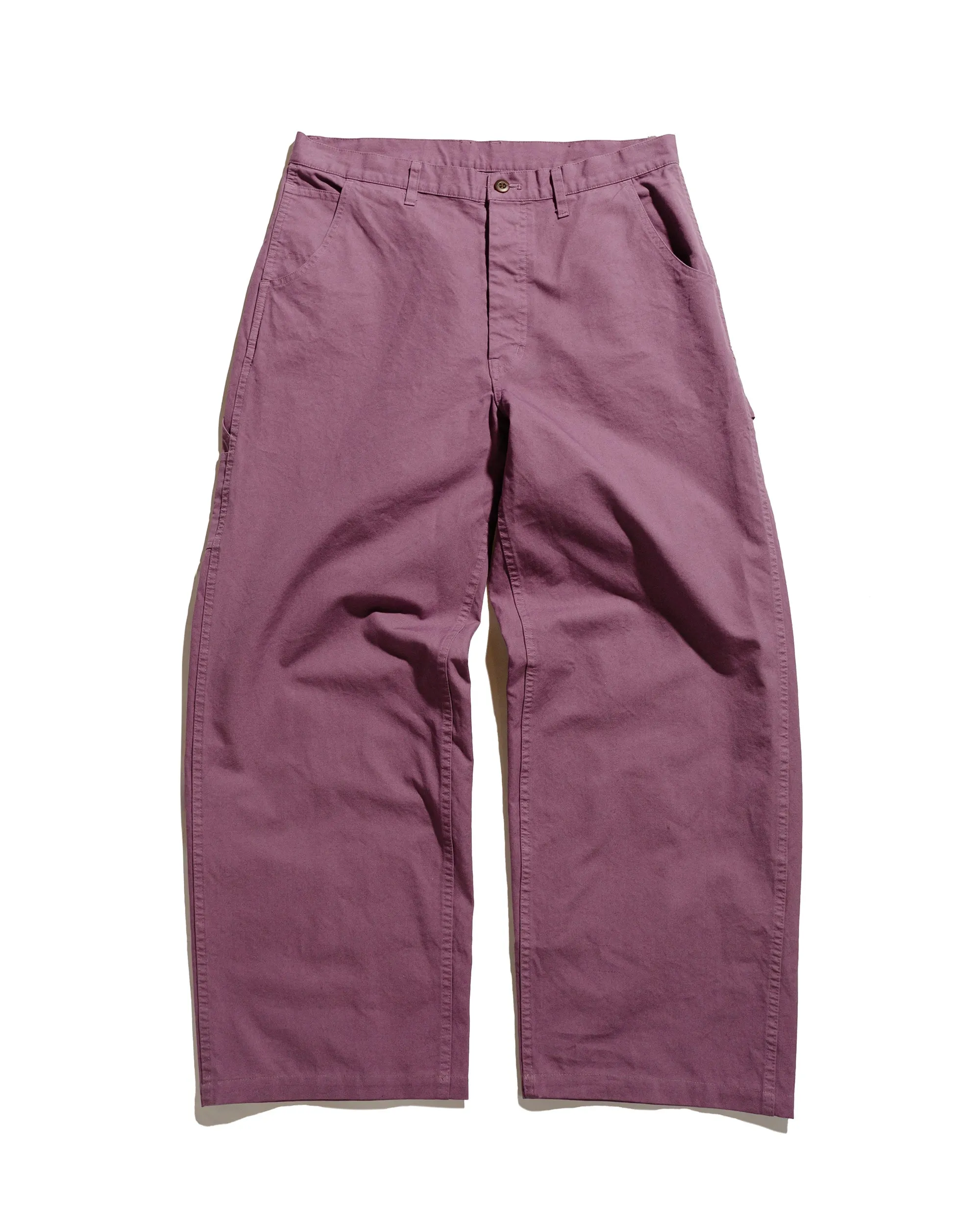ts(s) Painter Pants Garment Dye Double Twisted Cotton Canvas Cloth Lilac