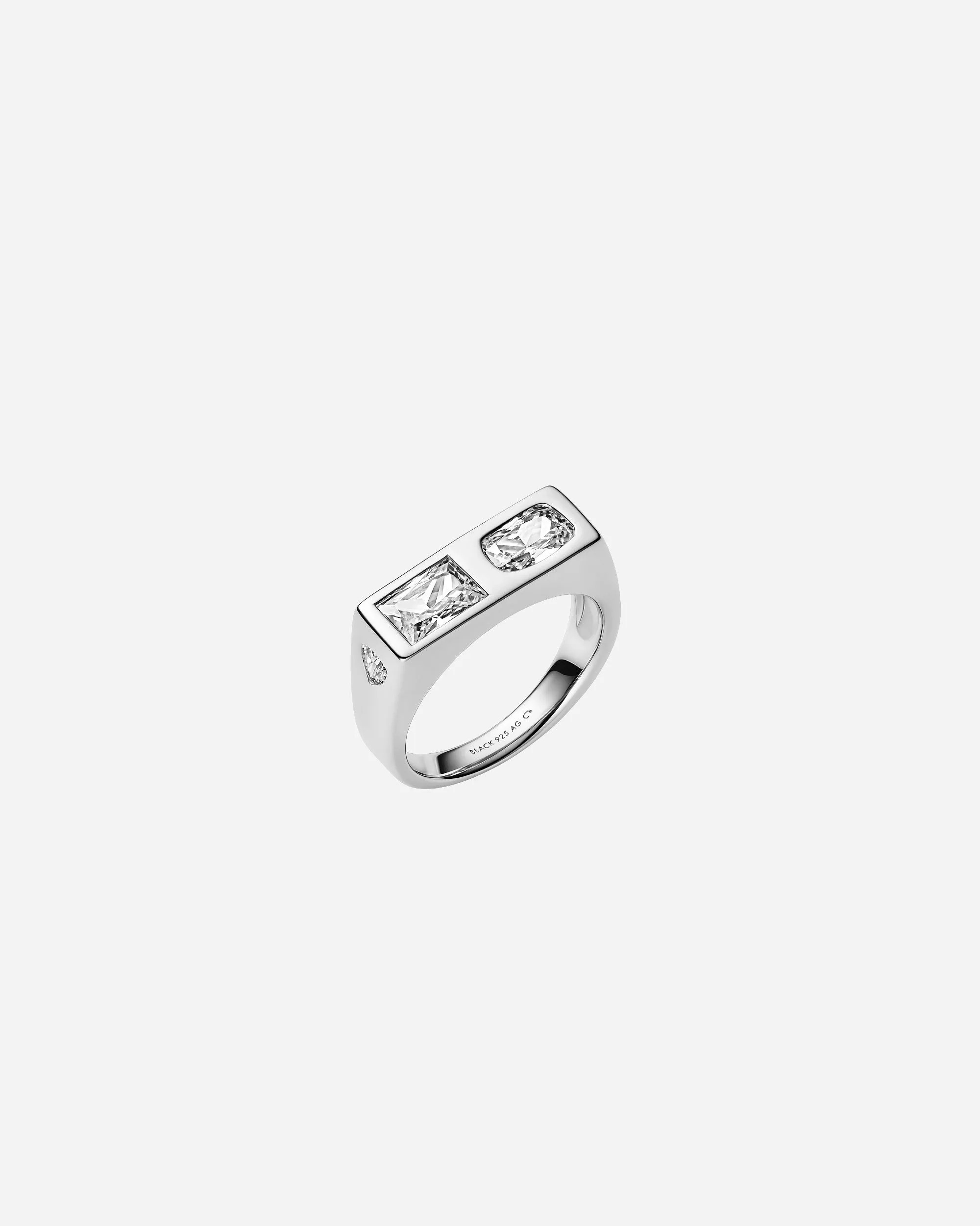 Us Three Signet Ring Silver