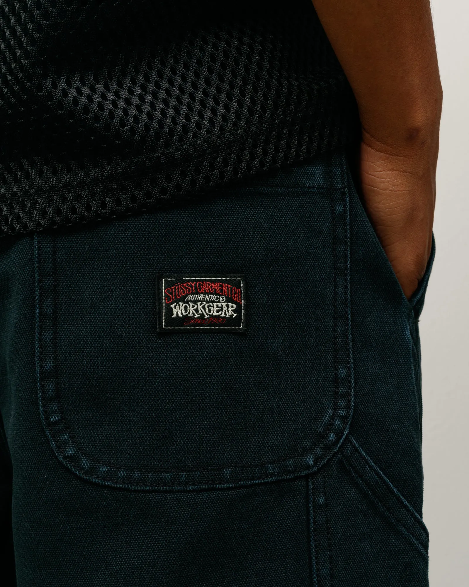 WASHED CANVAS WORK SHORT