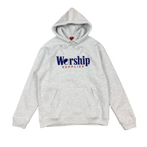 Worship Smoko Fleece Hood Snow Marle